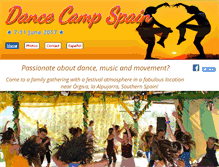 Tablet Screenshot of dancecampspain.com